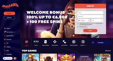 Dazard casino bonus