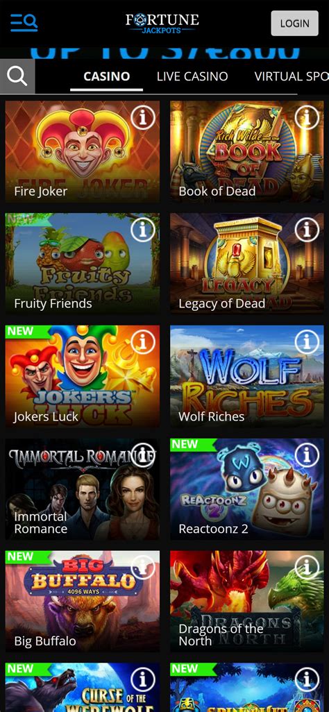 Fortunejackpots casino mobile